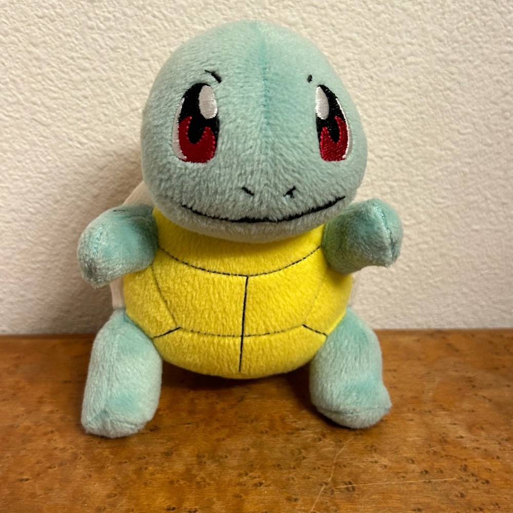 7" TOMY NINTENDO POKEMON SQUIRTLE TEAL STUFFED ANIMAL PLUSH TOY SMALL SOFT 2016